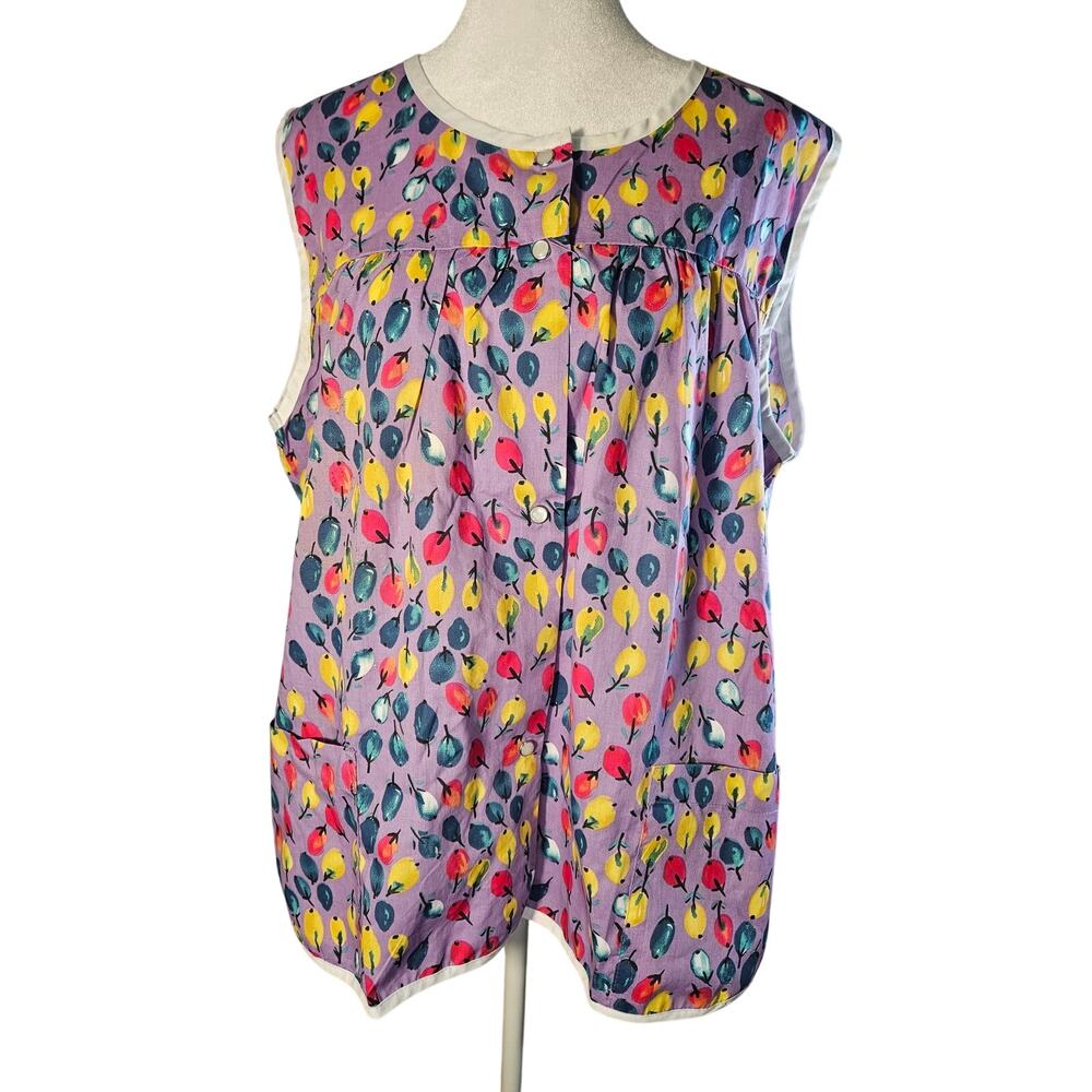 Anthony Richards Women's‎ TShirt Tank Apron Purple Fruit Dbl Pocket New Large